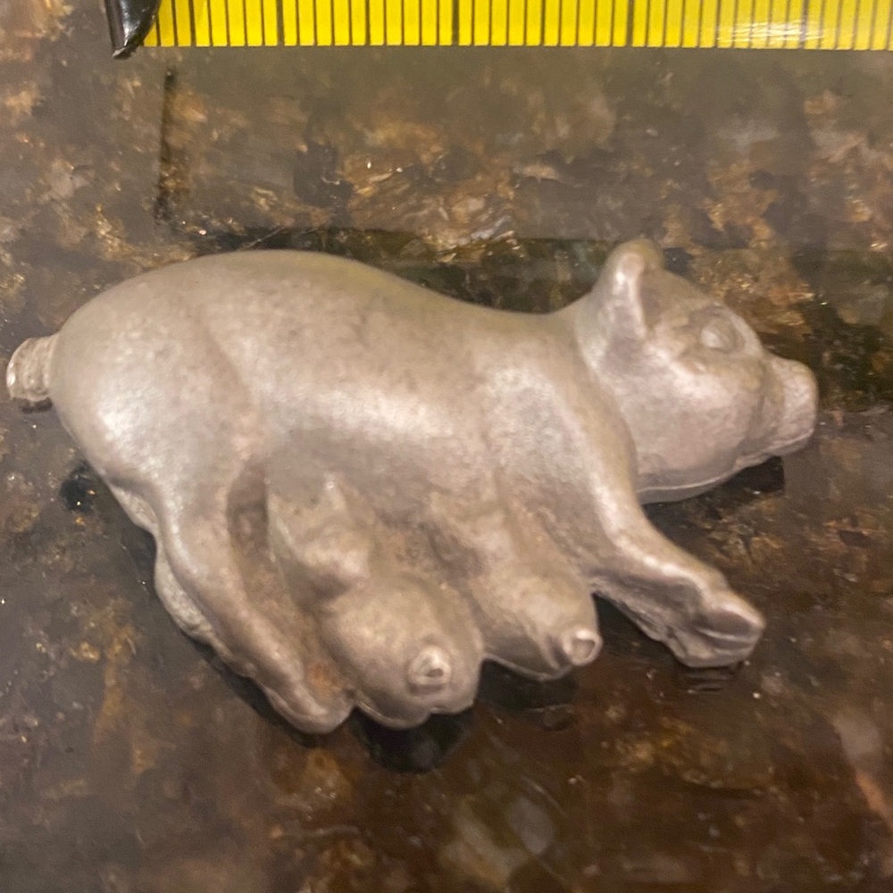 Pewter Pig Figurine